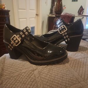 Black Patent Leather Mary Jane Shoes